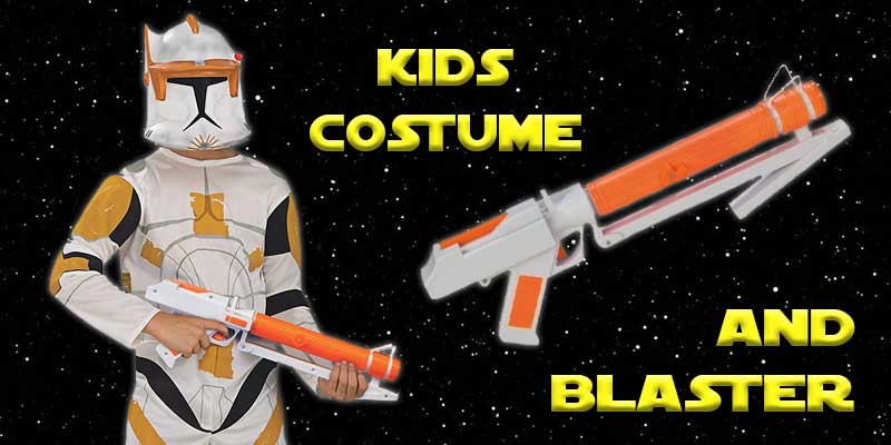 Child Commander Cody Costume and Blaster Bundle